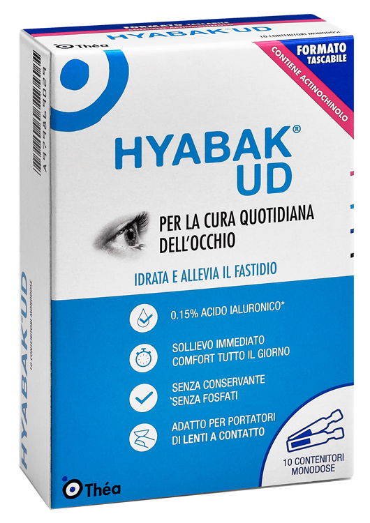 HYABAK UD SOSTITUTO LACRIMALE 10 MONODOSI 4 G - Farmacia Rossi2 - Farmacia Rossi 