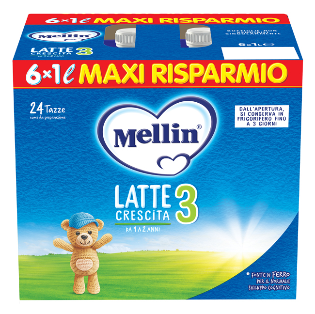 MELLIN 3 LATTE 6X1000 ML - Farmacia Rossi2 - Farmacia Rossi 