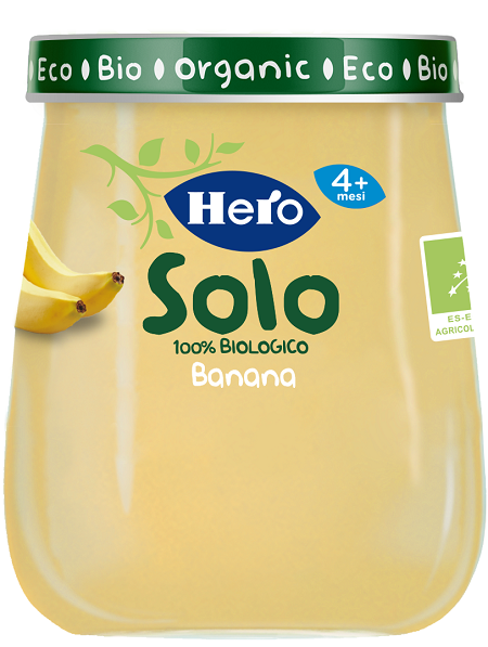 HERO SOLO OMOGENEIZZATO BANANA 100% BIO 120 G - Farmacia Rossi2 - Farmacia Rossi 