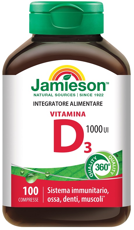JAMIESON VITAMINA D3 1000 100 COMPRESSE - Farmacia Rossi2 - Farmacia Rossi 
