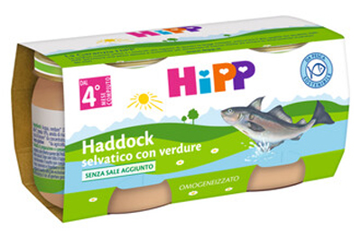 HIPP OMOGENEIZZATO DI FILETTI DI HADDOCK SELVATICO CON VERDURE 2X80 G - Farmacia Rossi2 - Farmacia Rossi 