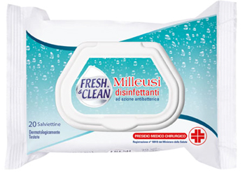 DISINFETTANTE FRESH&CLEAN SALVIETTINE 20 PEZZI - Farmacia Rossi2 - Farmacia Rossi 
