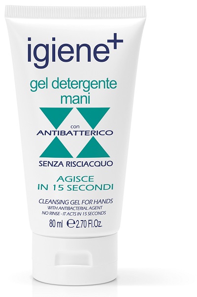 IGIENE+ GEL DETERGENTE MANI ANTIBATTERICO SENZA RISCIACQUO 80 ML - Farmacia Rossi2 - Farmacia Rossi 