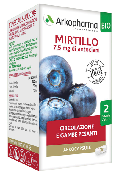 ARKOCAPSULE MIRTILLO BIO 40 CAPSULE - Farmacia Rossi2 - Farmacia Rossi 