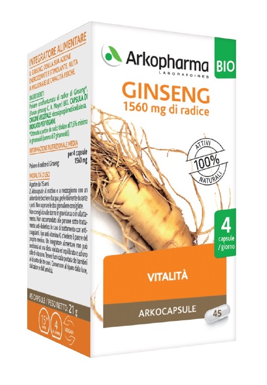 ARKOCPS GINSENG 45 CAPSULE BIO - Farmacia Rossi2 - Farmacia Rossi 
