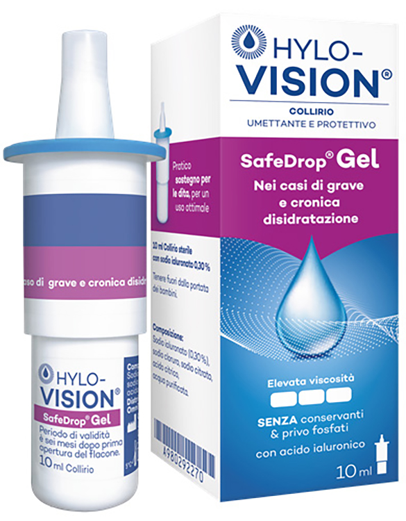 HYLOVISION SAFE DROP GEL 0,3% COLLIRIO UMETTANTE E PROTETTIVO 10 ML - Farmacia Rossi2 - Farmacia Rossi 
