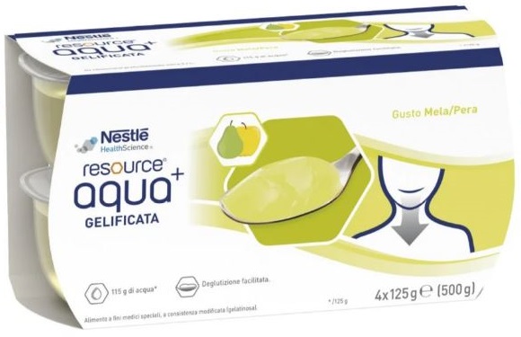 RESOURCE AQUA ACQUA GELIFICATA+APPLEPEAR CUP 6 4X125 G - Farmacia Rossi2 - Farmacia Rossi 