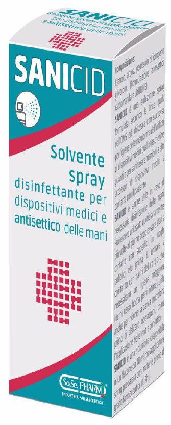 SANICID SOLUZIONE SPRAY PER DISINFEZIONE DISPOSITIVI MEDICI E ANTISETTICO MANI 30 ML - Farmacia Rossi2 - Farmacia Rossi 