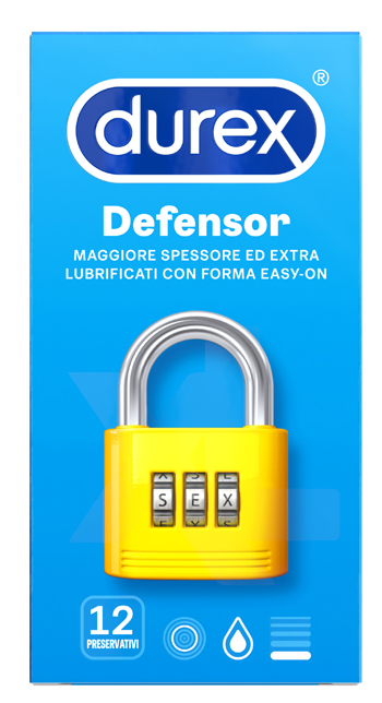 PROFILATTICO DUREX DEFENSOR 12 PEZZI - Farmacia Rossi2 - Farmacia Rossi 