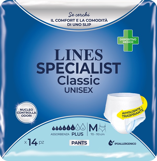 LINES SPECIALIST CLASSIC PANTS PLUS M 14 PEZZI - Farmacia Rossi2 - Farmacia Rossi 