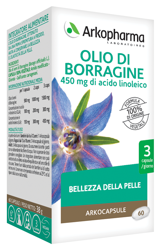 ARKOCPS OLIO BORRAGINE BIO 60 CAPSULE - Farmacia Rossi2 - Farmacia Rossi 