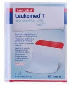 LEUKOMED T PLUS SKIN SENSITIVE MEDICAZIONE POST-OPERATORIA TRASPARENTE MPERMEABILE CON MASSA ADESIVA AL SILICONE 8X10CM 5 PEZZI - Farmacia Rossi2 - Farmacia Rossi 