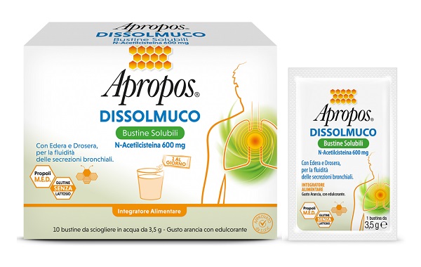 APROPOS DISSOLMUCO 10 BUSTINE SOLUBILI - Farmacia Rossi2 - Farmacia Rossi 