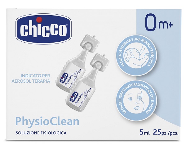 CHICCO SOLUZIONE PHYSIOCLEAN 5 ML 25 PEZZI - Farmacia Rossi2 - Farmacia Rossi 