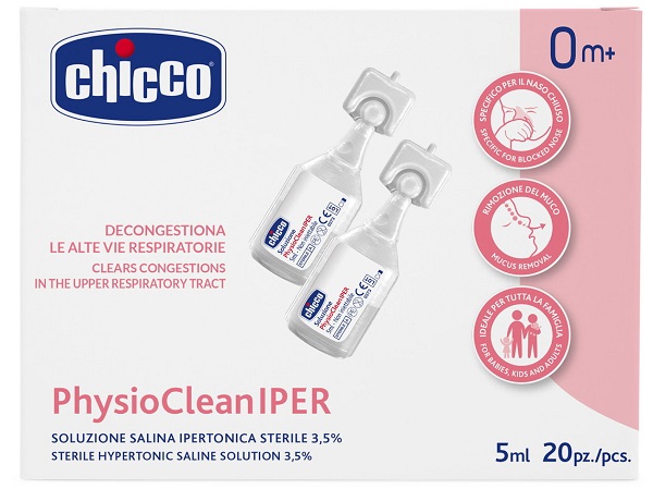 CHICCO SOLUZIONE HYPERTONIC 5 ML 20 PEZZI - Farmacia Rossi2 - Farmacia Rossi 