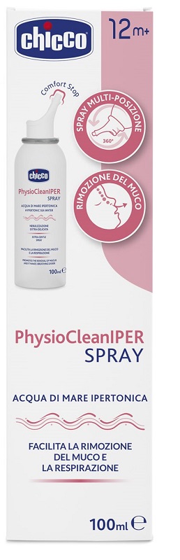 CHICCO PHYSIOCLEAN SOLUZIONE IPERTONICA SPRAY 100 ML - Farmacia Rossi2 - Farmacia Rossi 