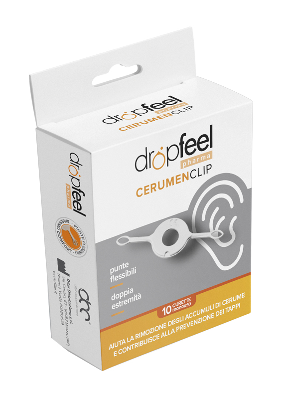 DROPFEEL CERUMEN CLIP CURETTA AURICOLARE PER RIMOZIONE CERUME 10 PEZZI - Farmacia Rossi2 - Farmacia Rossi 