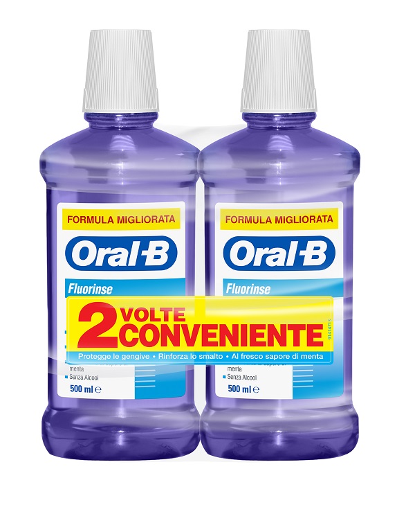ORALB COLLUTORIO FLUORINSE BIPACCO 2X500 ML - Farmacia Rossi2 - Farmacia Rossi 