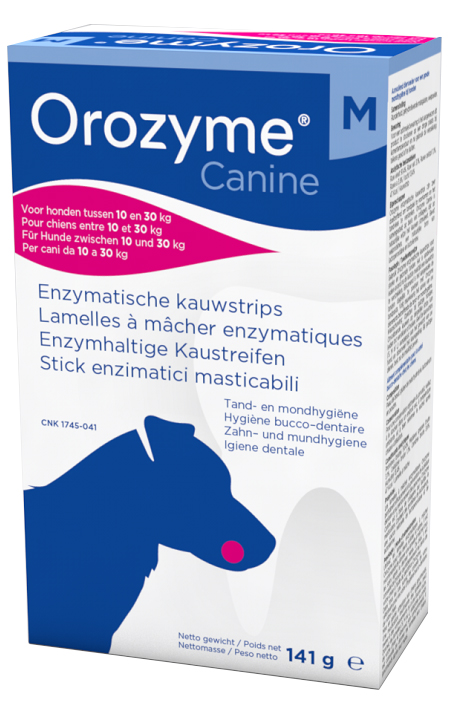 OROZYME CANINE STRISCE ENZIMATICHE MASTICABILI PER CANI DI TAGLIA MEDIA - Farmacia Rossi2 - Farmacia Rossi 