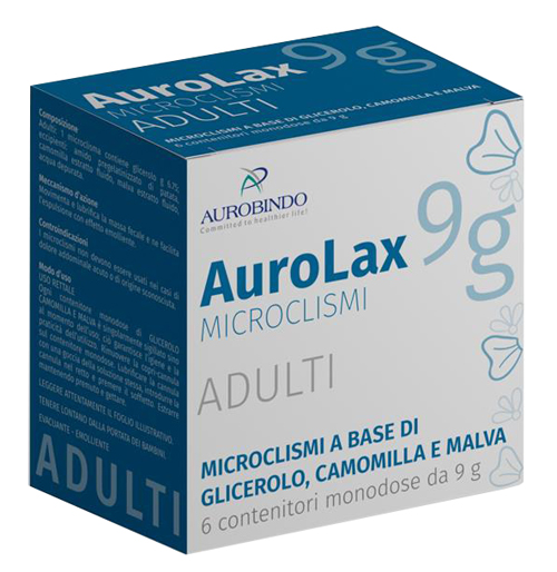MICROCLISMI PER ADULTI AUROLAX 6 CONTENITORI 9 G - Farmacia Rossi2 - Farmacia Rossi 