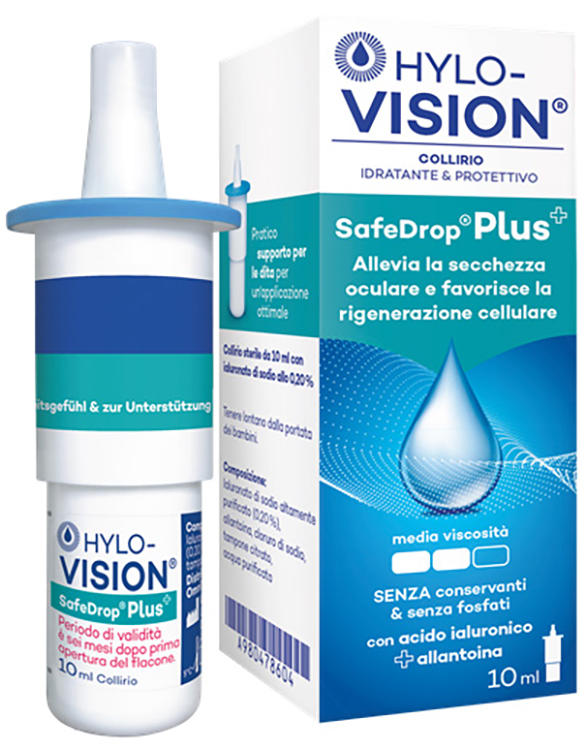 HYLOVISION SAFE DROP PLUS COLLIRIO IDRATANTE E PROTETTIVO 10 ML - Farmacia Rossi2 - Farmacia Rossi 