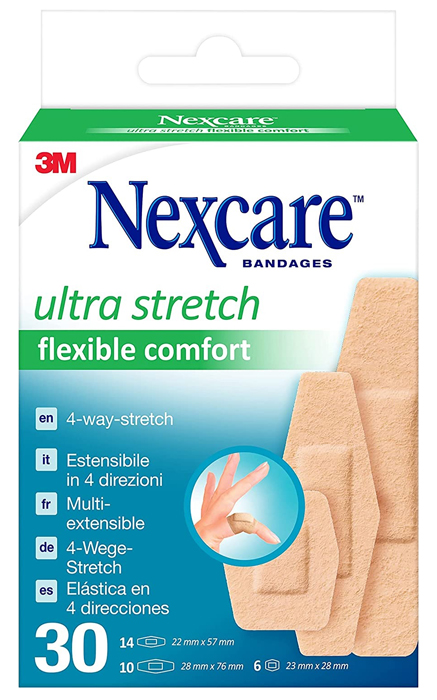 CEROTTO PREPARATO NEXCARE COMFORT 360 GRADI N1130ASD04 ASSORTITI 3 MISURE 14 CEROTTI 22X57MM + 6 CEROTTI 23X28MM + 10 CEROTTI 28X76MM - Farmacia Rossi2 - Farmacia Rossi 