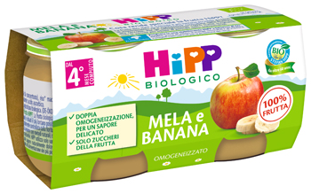 HIPP BIO OMOGENEIZZATO MELA/BANANA 2X80 G - Farmacia Rossi2 - Farmacia Rossi 