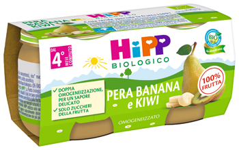 HIPP BIO OMOGENEIZZATO KIWI/BANANA/PERA 2X80 G - Farmacia Rossi2 - Farmacia Rossi 