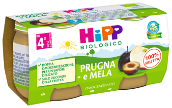 HIPP BIO OMOGENEIZZATO PRUGNA E MELA 2 X 80 G - Farmacia Rossi2 - Farmacia Rossi 