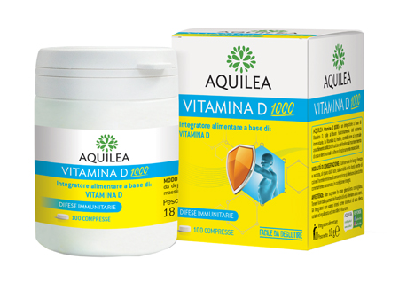 AQUILEA VITAMINA D 1000 100 COMPRESSE - Farmacia Rossi2 - Farmacia Rossi 
