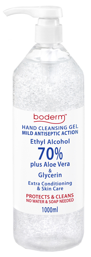 BODERM HAND CLEANSING GEL 70% 1 LITRO CON DISPENSER - Farmacia Rossi2 - Farmacia Rossi 