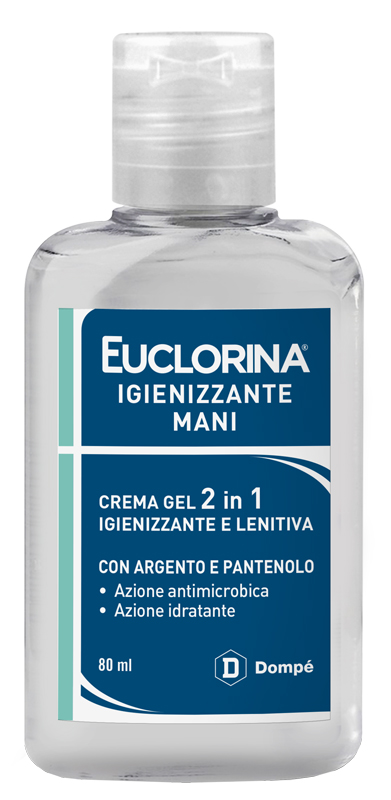EUCLORINA IGIENIZZANTE MANI CREMA GEL 80 ML - Farmacia Rossi2 - Farmacia Rossi 