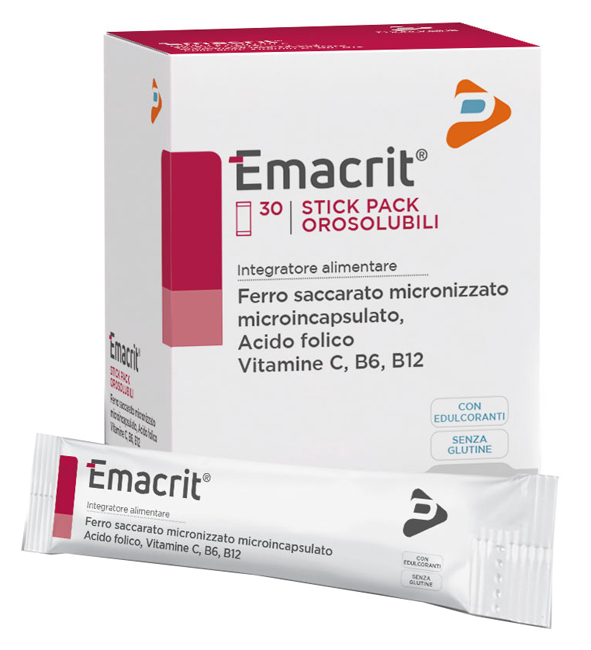 EMACRIT OROSOLUBILE 30 STICK PACK - Farmacia Rossi2 - Farmacia Rossi 