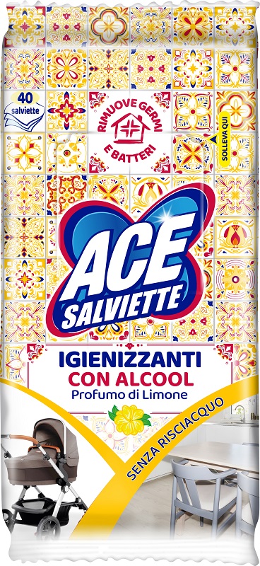 ACE SALVIETTE IGIENIZZANTI SGRASSANTI 40 PEZZI - Farmacia Rossi2 - Farmacia Rossi 