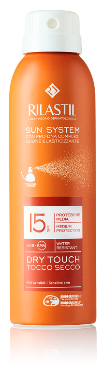 RILASTIL SUN SYSTEM DRY DRY TOUCH SPF15 200 ML - Farmacia Rossi2 - Farmacia Rossi 