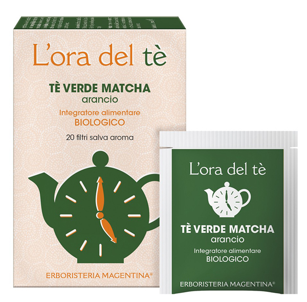 TE' VERDE MATCHA/ARANCIO BIO 20 FILTRI 30 G - Farmacia Rossi2 - Farmacia Rossi 