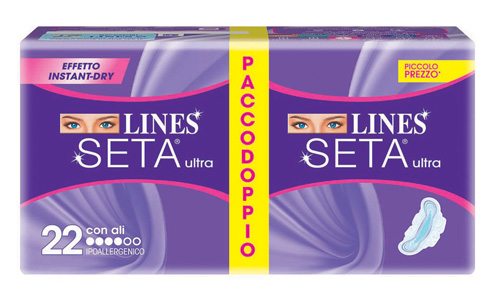 LINES SETA ULTRA ASSORBENTE CON ALI 22 PEZZI - Farmacia Rossi2 - Farmacia Rossi 