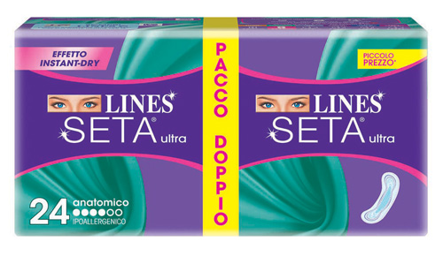 LINES SETA ULTRA ASSORBENTE ANATOMICO 24 PEZZI - Farmacia Rossi2 - Farmacia Rossi 