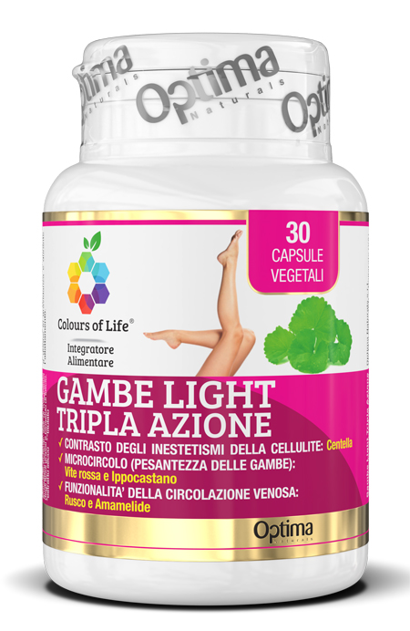 COLOURS OF LIFE GAMBE LIGHT TRIPLA AZIONE 30 CAPSULE VEGETALI 850 MG - Farmacia Rossi2 - Farmacia Rossi 