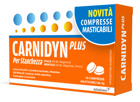 CARNIDYN PLUS 18 COMPRESSE MASTICABILI - Farmacia Rossi2 - Farmacia Rossi 