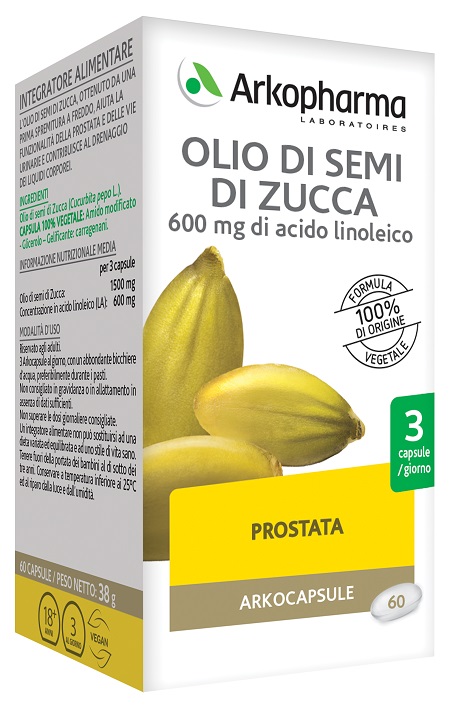 ARKOCAPSULE OLIO SEMI ZUCCA BIO 60 CAPSULE - Farmacia Rossi2 - Farmacia Rossi 