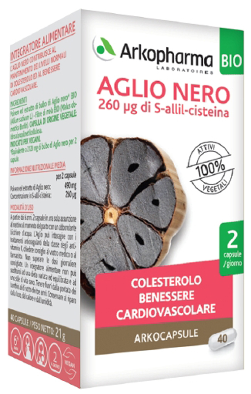 ARKOCAPSULE AGLIO NERO BIO 40 CAPSULE - Farmacia Rossi2 - Farmacia Rossi 