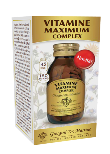VITAMINE MAXIMUM COMPLEX 180 PASTIGLIE - Farmacia Rossi2 - Farmacia Rossi 