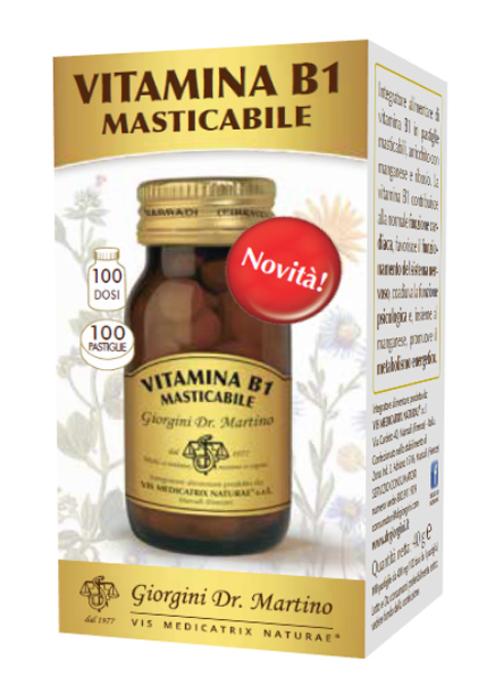VITAMINA B1 MASTICABILE 100 PASTIGLIE - Farmacia Rossi2 - Farmacia Rossi 