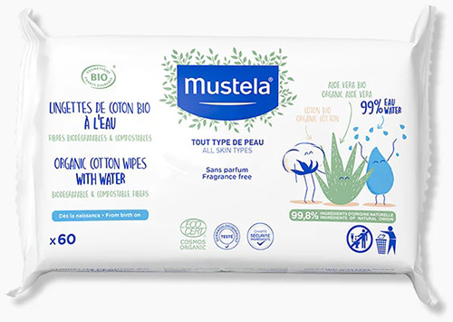 MUSTELA SALVIETTE ACQUA COT BIO 60 PEZZI - Farmacia Rossi2 - Farmacia Rossi 
