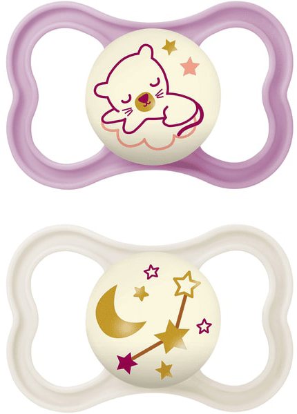 MAM AIR NIGHT SUCCHIETTO 16+ MESI SILICONE DOPPIO FEMMINA - Farmacia Rossi2 - Farmacia Rossi 