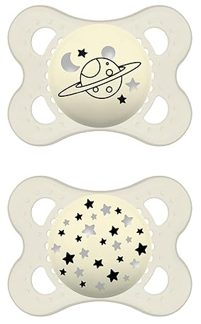 MAM SUCCHIETTO ORIGINAL NIGHT 2-6 MESI SILICONE NEUTRO 2 PEZZI - Farmacia Rossi2 - Farmacia Rossi 