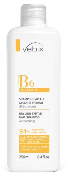 VEBIX PHYTAMIN B6 SHAMPOO CAPELLI SECCHI SFIBRATI RISTRUTTURANTE 250 ML - Farmacia Rossi2 - Farmacia Rossi 