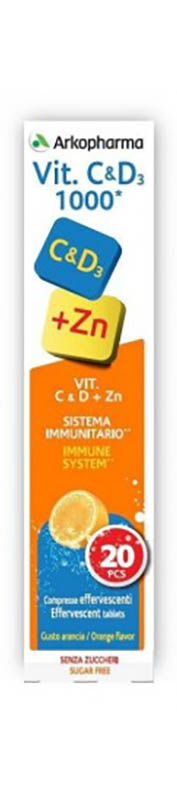 VITAMINE VIT C&D+ZN 20 COMPRESSE EFFERVESCENTI - Farmacia Rossi2 - Farmacia Rossi 