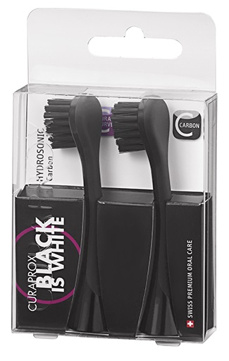 CURAPROX TESTINE RICAMBIO BLACK IS WHITE HYDROSONIC DUO PACK BLACK 2 PEZZI - Farmacia Rossi2 - Farmacia Rossi 